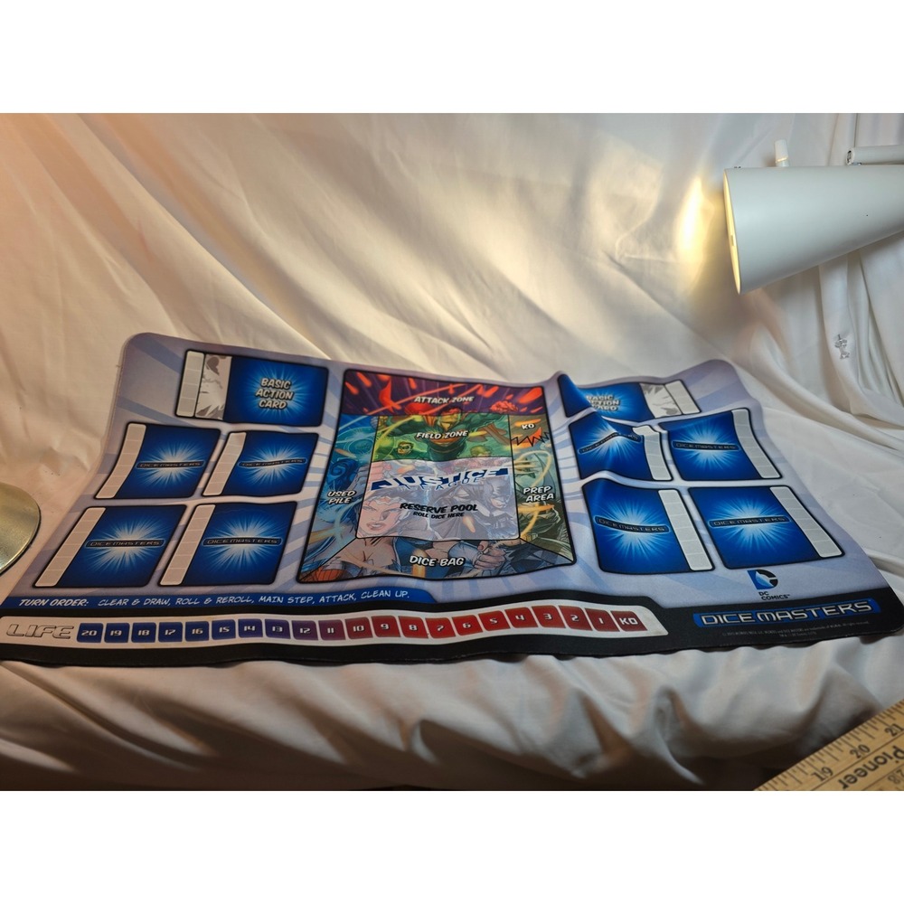 DC Comics Justice League Dice Masters Playmat WizKids Rubber Gaming Mat 2014